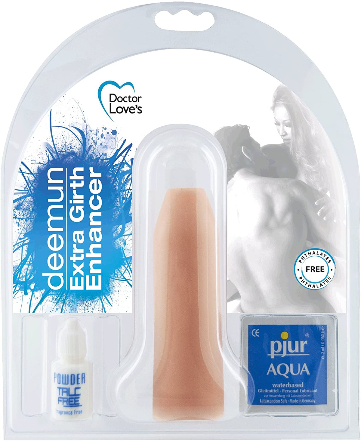 Doctor Love Girth Enhancer Turboskin 6 Inch X 2 Inch with water-based lubricant and powder.