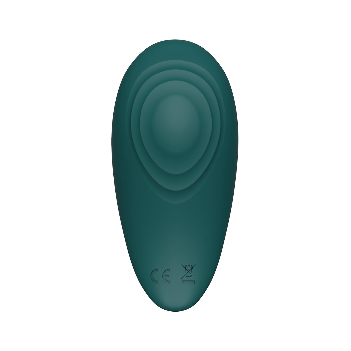 Evolved Palm Pleasure Teal Rechargeable Vibrator sleek design for palm stimulation and intense pleasure.
