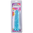 Crystal Jellies Realistic Cock 9 Inch Teal in packaging, featuring a translucent, lifelike design.