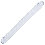 Crystal Jellies 18 Inch Double Dong Clear with lifelike texture, soft and flexible design for versatile enjoyment.