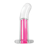 Gender X Pink Paradise Remote Control Vibrator Clear with a crystal-clear body and bold pink bullet for pleasure.
