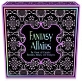 Kheper Games Fantasy Affairs Couples Board Game box featuring playful affair scenarios and creative fantasies.