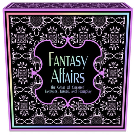 Kheper Games Fantasy Affairs Couples Board Game box featuring playful affair scenarios and creative fantasies.
