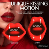Magic Kiss Clitoral Stimulator Thrusting Vibrator Red unique kissing motion with tongue vibration and kissing patterns.