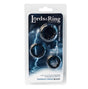 Lord Of The Cock Rings Gandalf Black set of three silicone stretchy rings for enhanced pleasure and control.