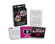 Get Kinky Adult Card Game packaging and cards for playful bondage adventures and spicing up intimate moments.