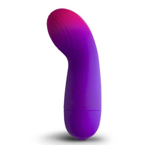 Rock Off Glo-Girl Vibe Pink Purple discreet vibrator for powerful G-spot stimulation with luxurious silicone.