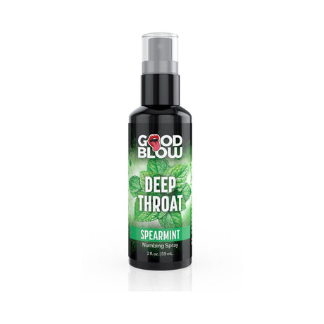 Good Blow Deep Throat Spearmint Numbing Spray 1 oz bottle for enhanced intimate experiences.