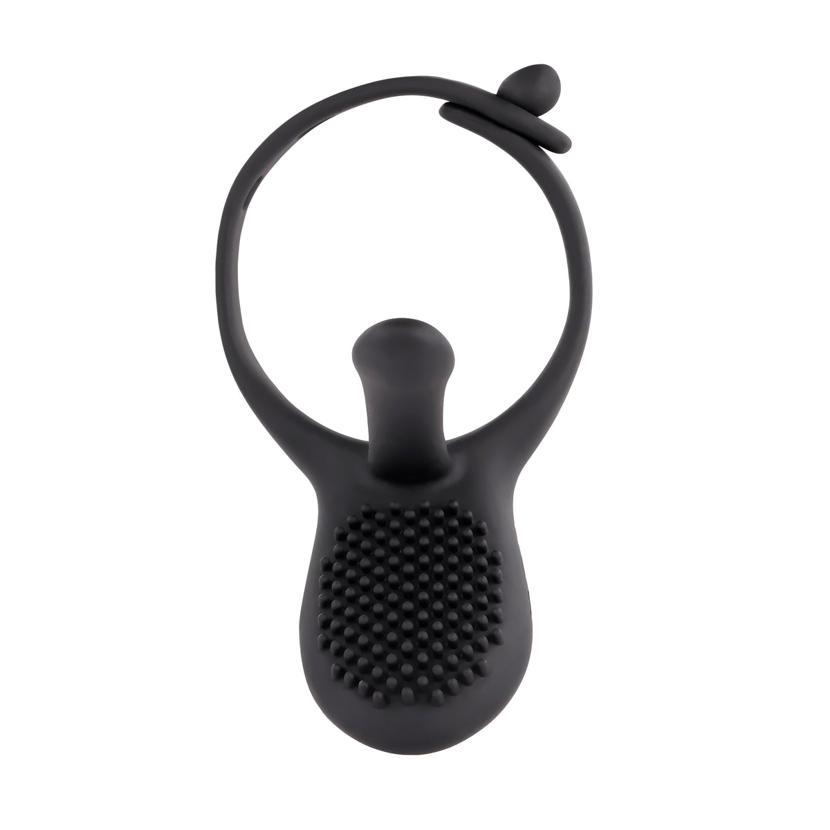 Zero Tolerance Mr Tickler Vibrating Cock Ring Black with adjustable girths and nubbed stimulator for targeted pleasure.