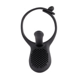Zero Tolerance Mr Tickler Vibrating Cock Ring Black with adjustable girths and nubbed stimulator for targeted pleasure.