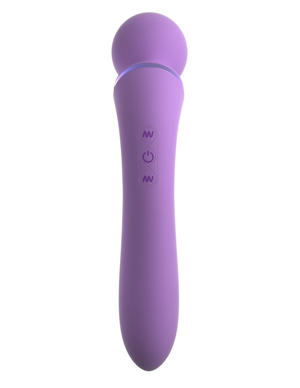 Fantasy For Her Duo Wand Massage-Her Silicone Purple wand vibrator with dual motors and ergonomic design.