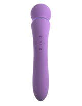 Fantasy For Her Duo Wand Massage-Her Silicone Purple wand vibrator with dual motors and ergonomic design.