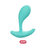 Oly 2 App-Enabled Wearable Vibrator Blue in a sleek turquoise design for intimate pleasure.