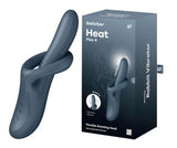 Satisfyer Heat Flex 4 Warming Rabbit Vibrator showcasing its flexible head and compact design with box packaging.