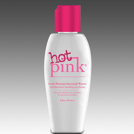 Hot Pink Warming Lubricant for Women 2.8 Oz bottle with pink cap and label