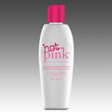 Hot Pink Warming Lubricant for Women 4.7 Oz bottle with pink cap on gray background