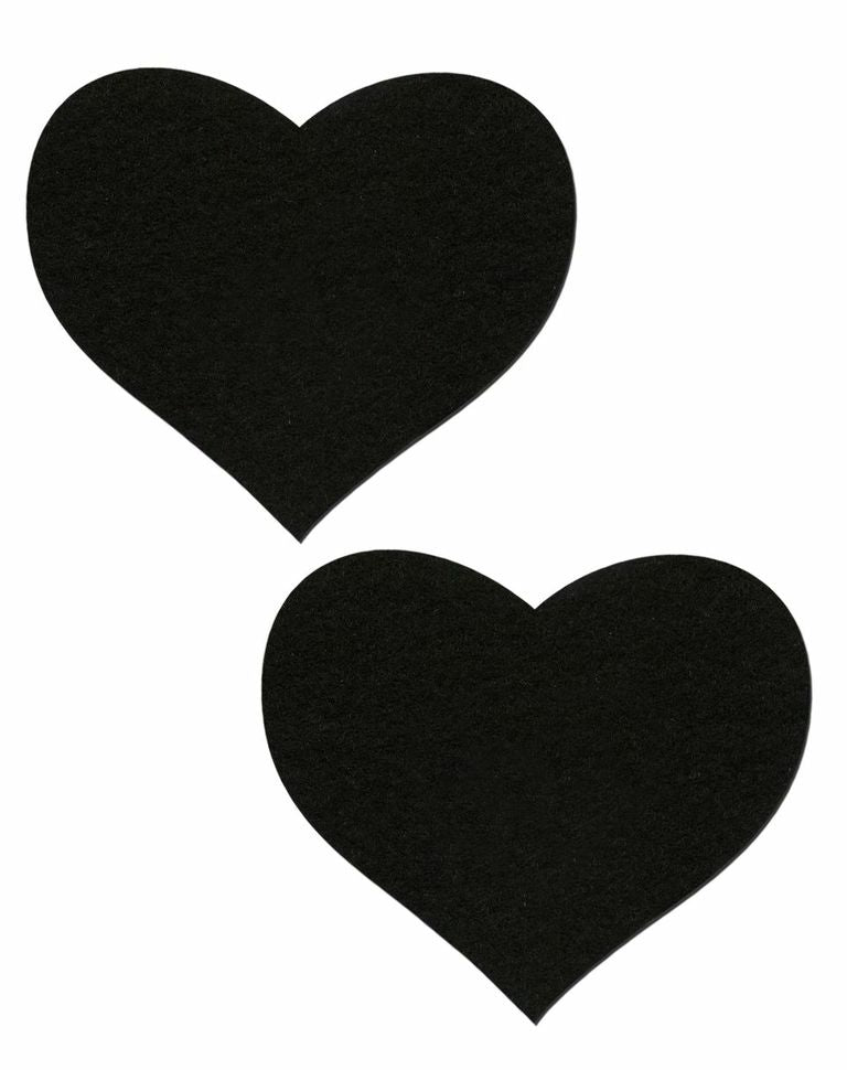 Pastease Sweety Heart Nipple Pasties Black in a classic heart shape, perfect for playful coverage.
