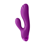 Bang G-Spot Silicone Rabbit Vibrator Purple showcasing its dual-stimulation design and vibrant color.