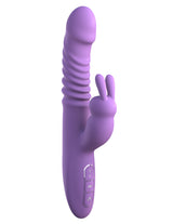 Fantasy For Her Thrusting Silicone Rabbit Vibrator Purple, featuring thrusting, vibration, and dual stimulation in a safe design.