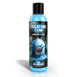Creature Cum Blue Jizz Water-Based Lubricant 8 Oz bottle with whimsical creature design and blue color.