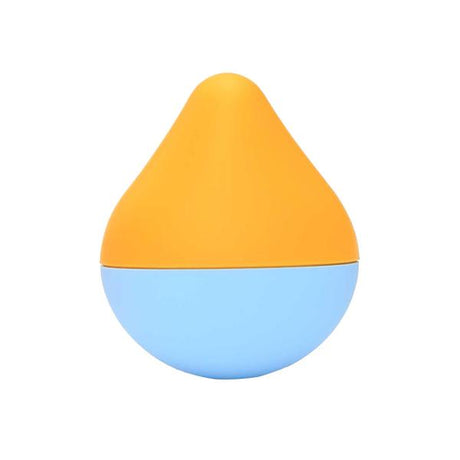 Tenga Iroha Mini Sora Mikan Palm Size Vibrator in a sleek teardrop design with orange and blue colors.