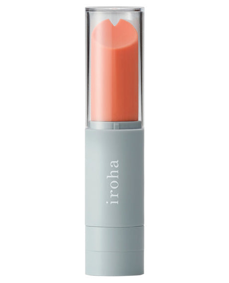 Tenga Iroha Stick Coral X Gray Discreet Vibrator in sleek lipstick design for portable pleasure.