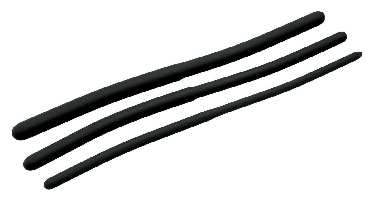 Isabella Sinclaire Silicone Urethral Sound Trainer Set with three flexible silicone rods for gentle stretching.