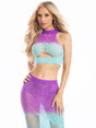 Savage Lingerie Mermaid Dress Purple Blue, featuring a vibrant purple and blue design for an alluring look.