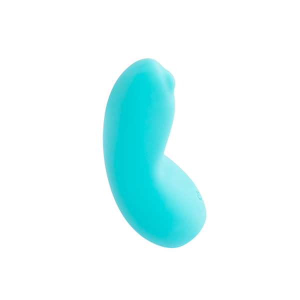 Vedo Izzy Clitoral Vibe Turquoise, a compact and powerful palm-sized stimulator for pinpoint pleasure.