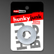 Oxballs Roto Grooved Gripper-Ribbed Cockring Clear Steam packaging featuring hunky junk branding.