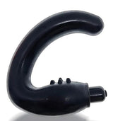 Oxballs Hunkyjunk Hummer Vibrating Prostate Massager Tar in sleek black silicone design with removable bullet.