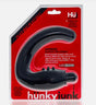 Oxballs Hunkyjunk Hummer Vibrating Prostate Massager Tar packaging with a sleek black design and descriptions.