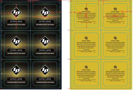 ID Condoms Extra Large 144 Count Bulk Bag packaging design featuring extra large condom labels.