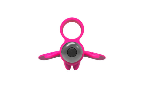 The 9's Flirt Finger Butterfly Finger Vibrator Pink features a cute butterfly design, perfect for intimate moments.