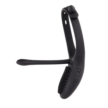 Zero Tolerance Mr Tickler Vibrating Cock Ring Black featuring adjustable girths and nubbed stimulator.