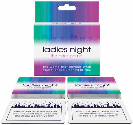 Kheper Games Ladies Night The Card Game box and cards for fun girls' night gameplay.
