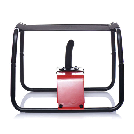 LoveBotz Banging Bench Extreme Sex Stool for enhanced pleasure with adjustable straps and dildo attachment.