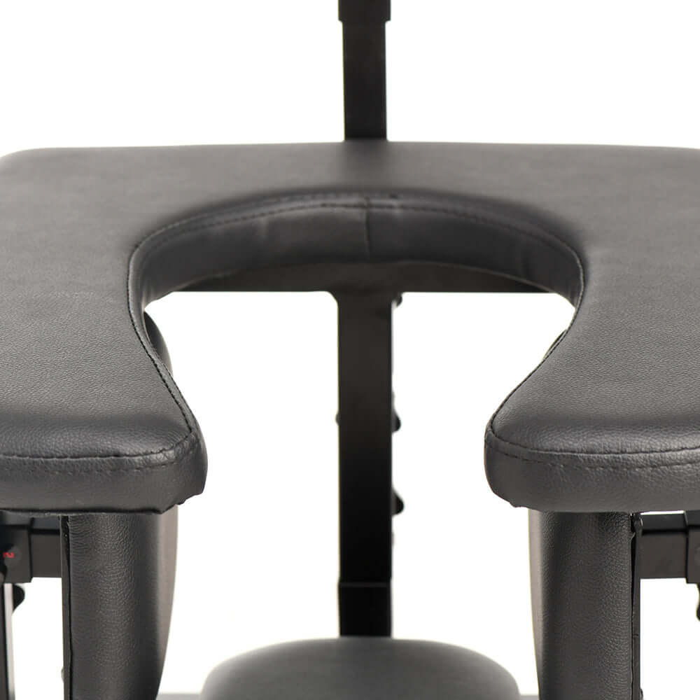 Close-up of the Master Series Pleasure Throne, featuring a plush seat designed for intimate activities.