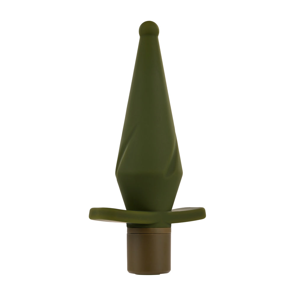 Selopa The Private Vibrating Silicone Anal Plug Green designed for targeted stimulation and comfort.