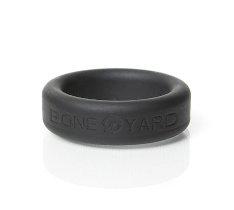 Boneyard Silicone Ring 30 mm Black showcasing its soft-touch finish and durable design.