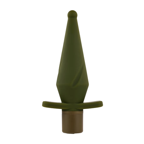 Selopa The Private Vibrating Silicone Anal Plug Green, a tapered silicone anal plug for targeted stimulation.