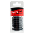 Oxballs Jacker 5-Stack Five-Pack Tube Super-Strong Cockrings Black in a clear storage tube.