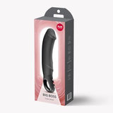 Fun Factory Big Boss Black Line Vibrator in packaging showcasing its sleek design and ergonomic shape.
