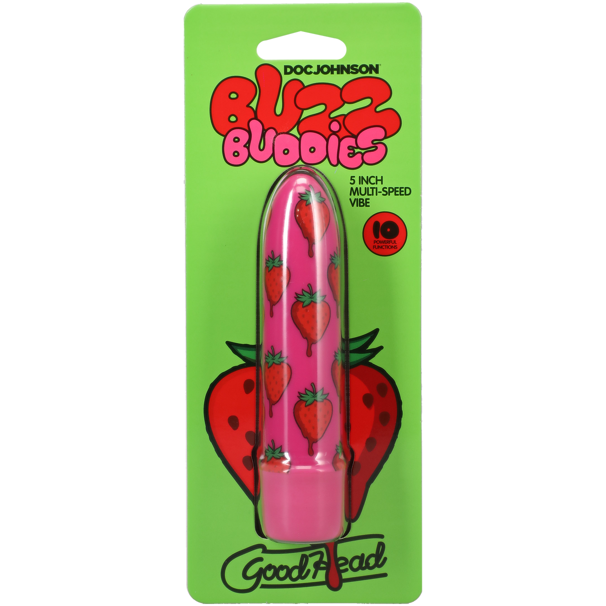 Goodhead Buzz Buddies 5 Inch Multi-Speed Vibe Strawberries - Image 3