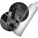 One Flex Graphene Condoms 10 Pack packaging and condom design showcasing ultra-thin material for maximum sensation.
