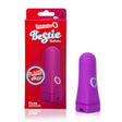 Screaming O Charged Bestie Bullet Purple Vibrator with packaging, showcasing its compact design and strong power features.