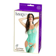 Be Savage Sexy Stripe Bodystocking Green, a stylish and alluring green sexy stripe bodystocking for confident fashion choices.