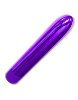 Classix Rocket Vibe Purple 7 Inch Metallic sleek slimline vibrator in vibrant purple with shiny metallic finish.