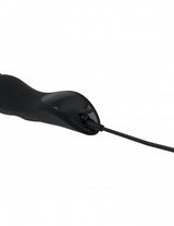 Wanachi Body Recharger Silicone Wand Massager Black showing the sleek design and charging port.