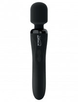 Wanachi Body Recharger Silicone Wand Massager Black with velvety head and flexible neck for deep vibrations.